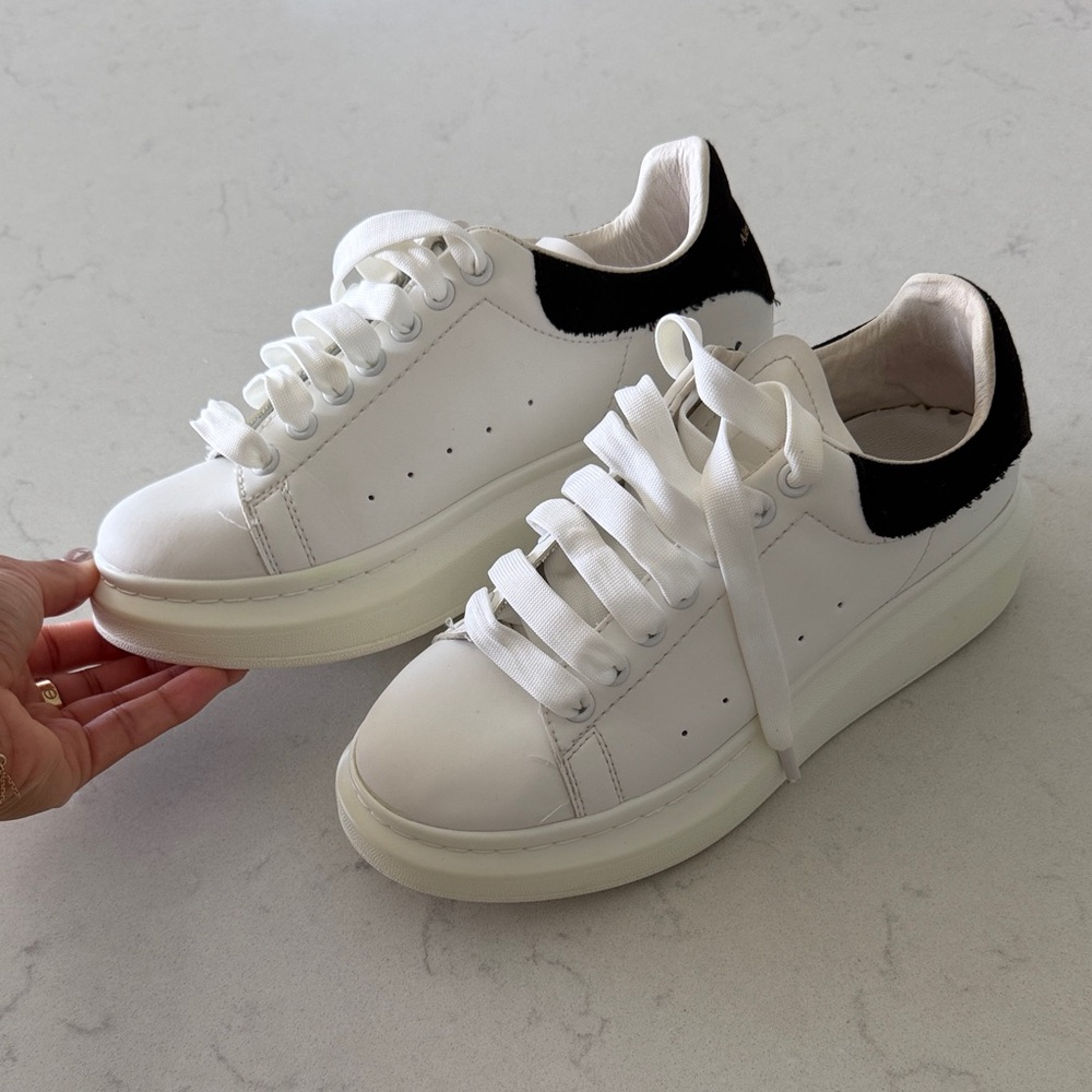 Alexander McQueen White and Black Sneakers